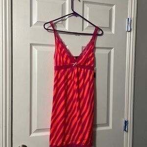 Kenzie Pink and Orange Striped Chemise